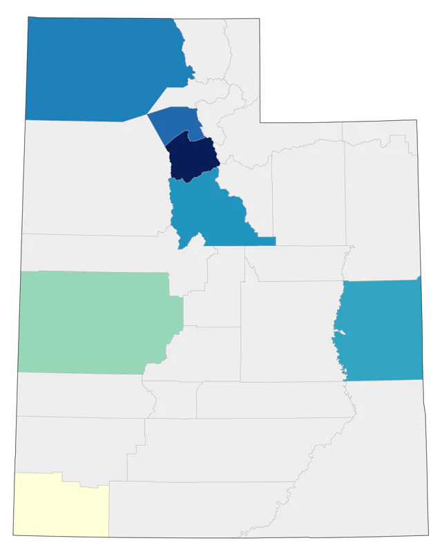 Scarlet Tanager county map