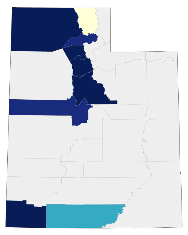 Short-billed Gull county map