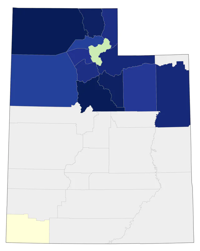 Snow Bunting county map