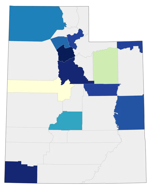 Tennessee Warbler county map