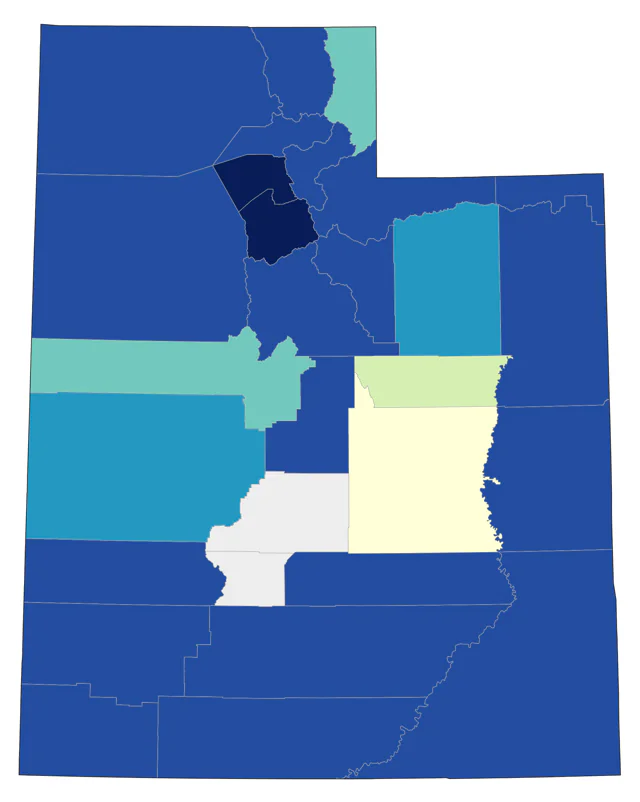 Townsend's Warbler county map