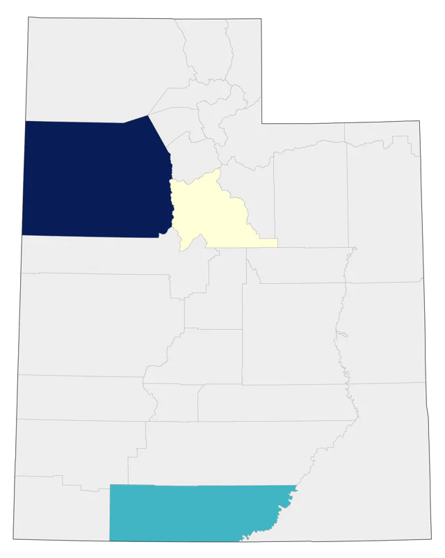 Tricolored Heron county map