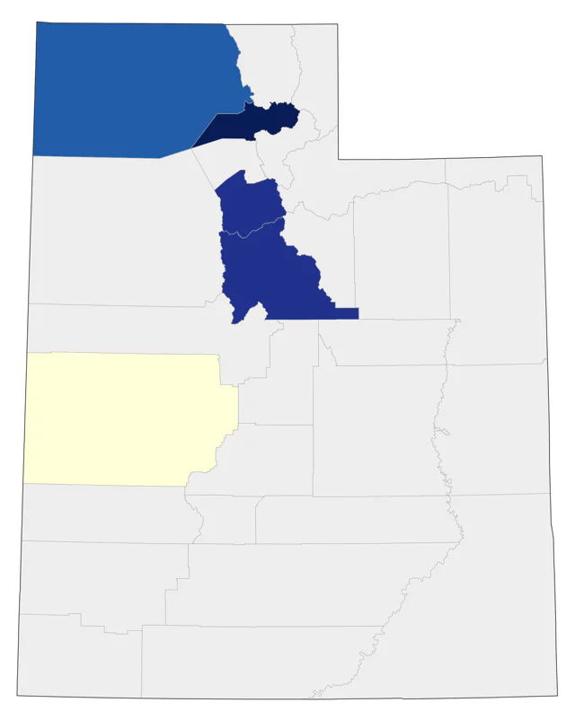 Upland Sandpiper county map