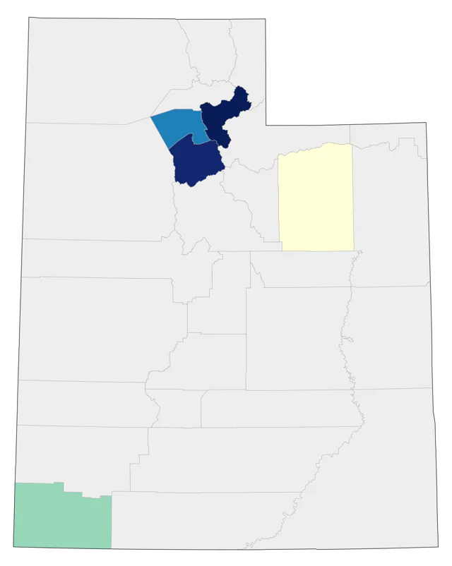 Veery county map