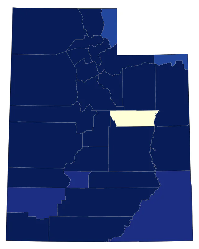 Virginia Rail county map
