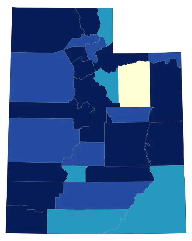 Western Sandpiper county map