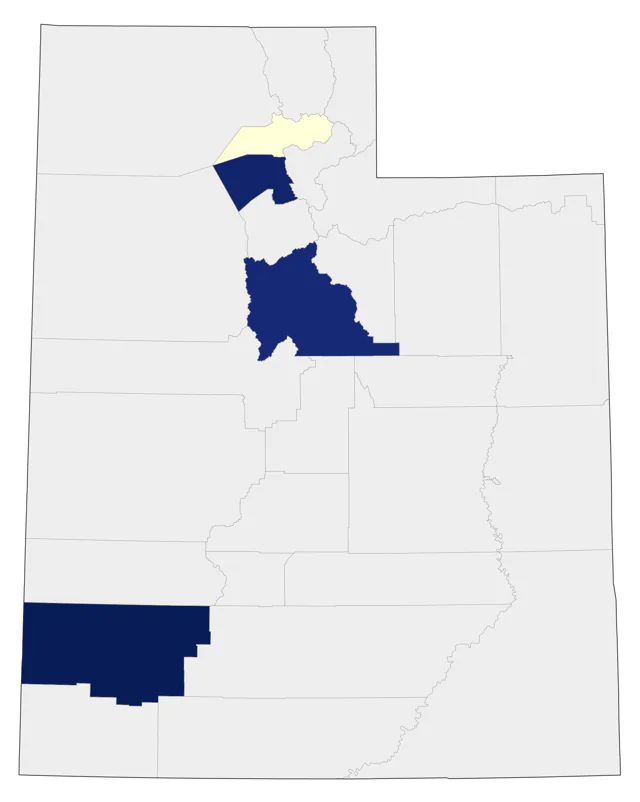 White Ibis county map