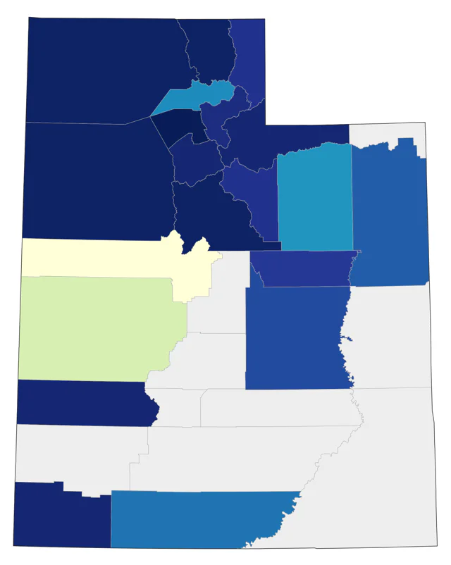 White-winged Scoter county map