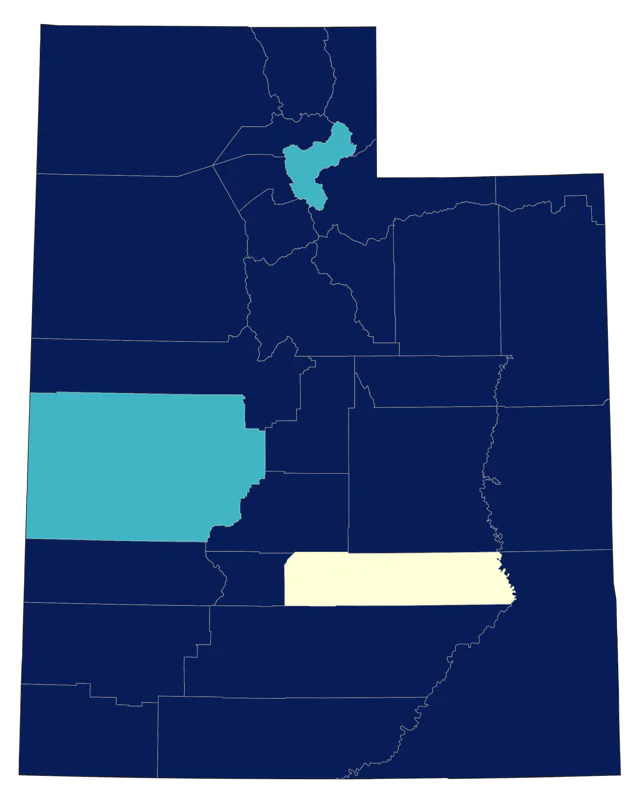 Wilson's Phalarope county map
