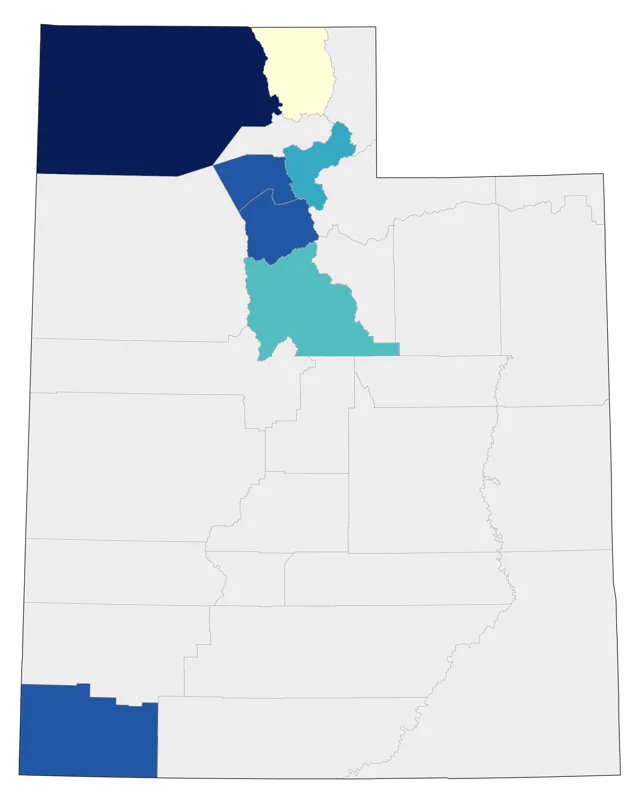 Winter Wren county map