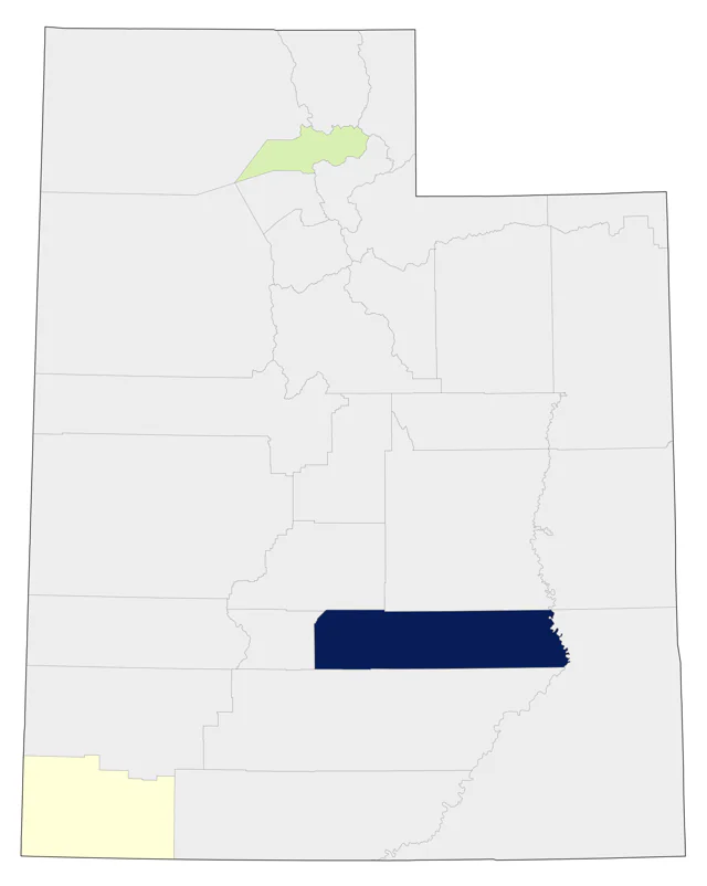 Worm-eating Warbler county map
