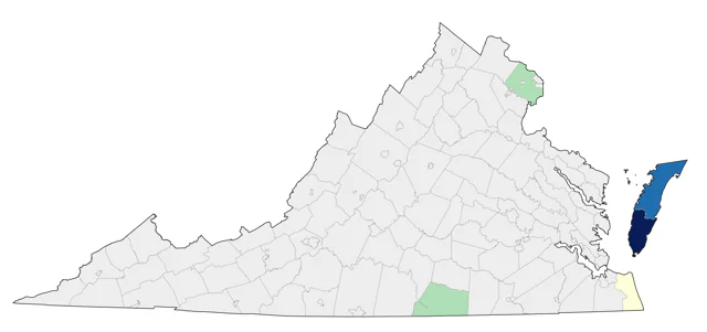 Band-rumped Storm-Petrel county map