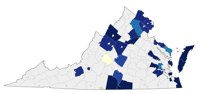 Buff-breasted Sandpiper county map