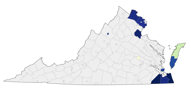 Bullock's Oriole county map