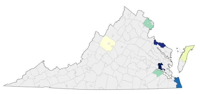 Cinnamon Teal county map
