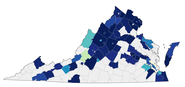 Connecticut Warbler county map