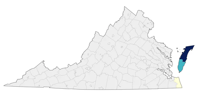 Great Shearwater county map