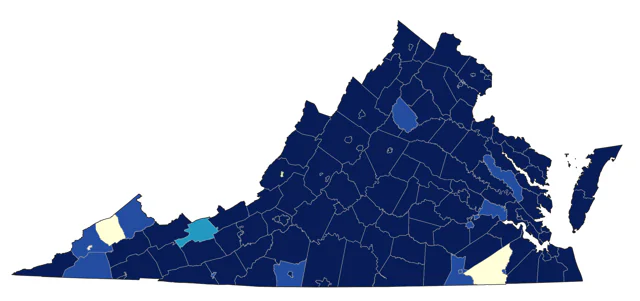 Green Heron county map