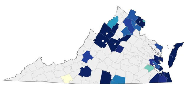Hudsonian Whimbrel county map