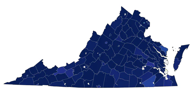 Kentucky Warbler county map