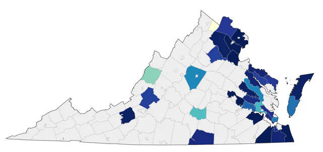 King Rail county map