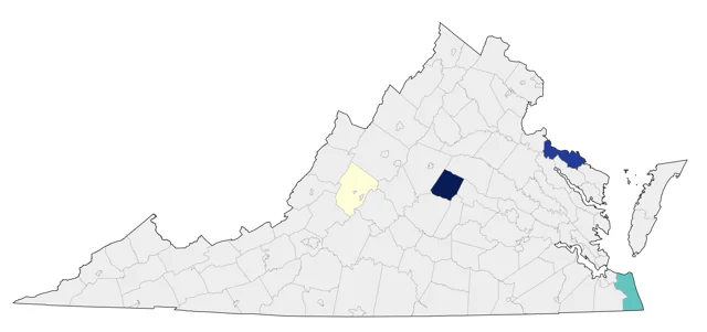 Lark Bunting county map