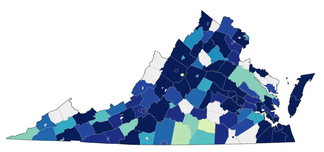 Muscovy Duck county map