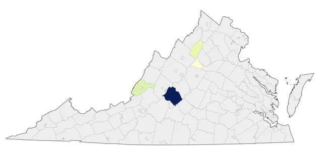 Pine Grosbeak county map