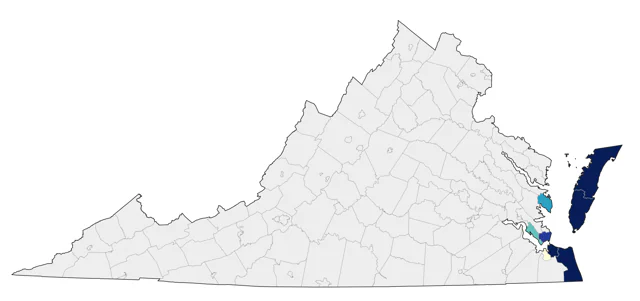 Purple Sandpiper county map