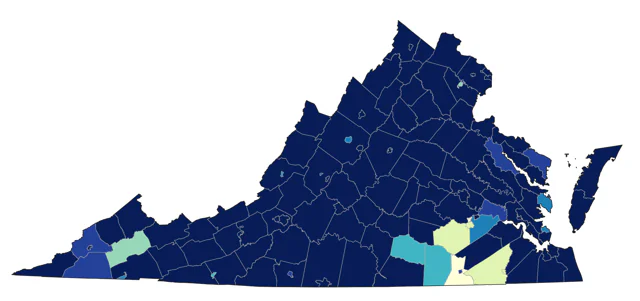 Red-breasted Nuthatch county map