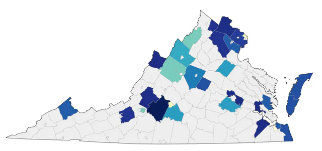 Redpoll county map