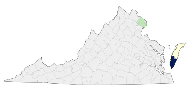 Sharp-tailed Sandpiper county map