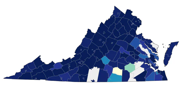 Tennessee Warbler county map