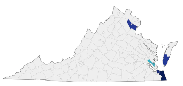 Townsend's Warbler county map