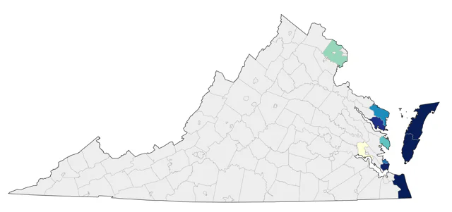 Wilson's Storm-Petrel county map