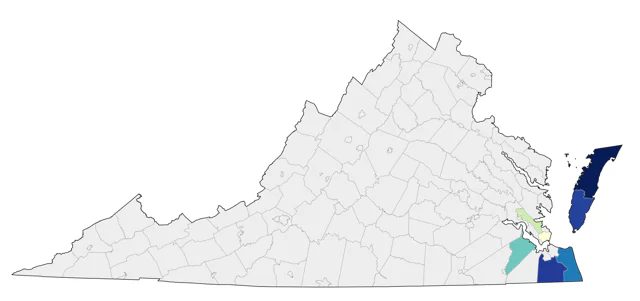 Yellow Rail county map