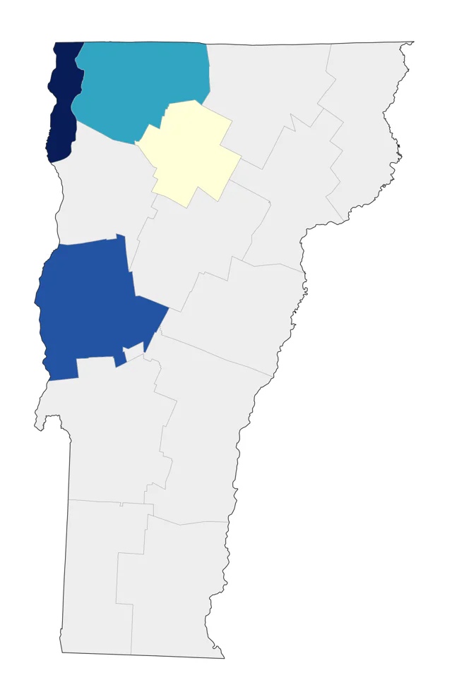 American Avocet county map