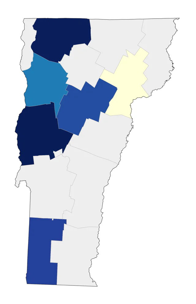 American Barn Owl county map