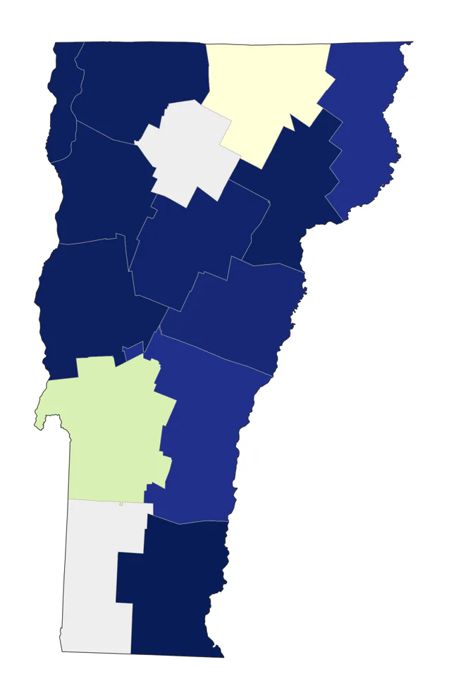 Baird's Sandpiper county map