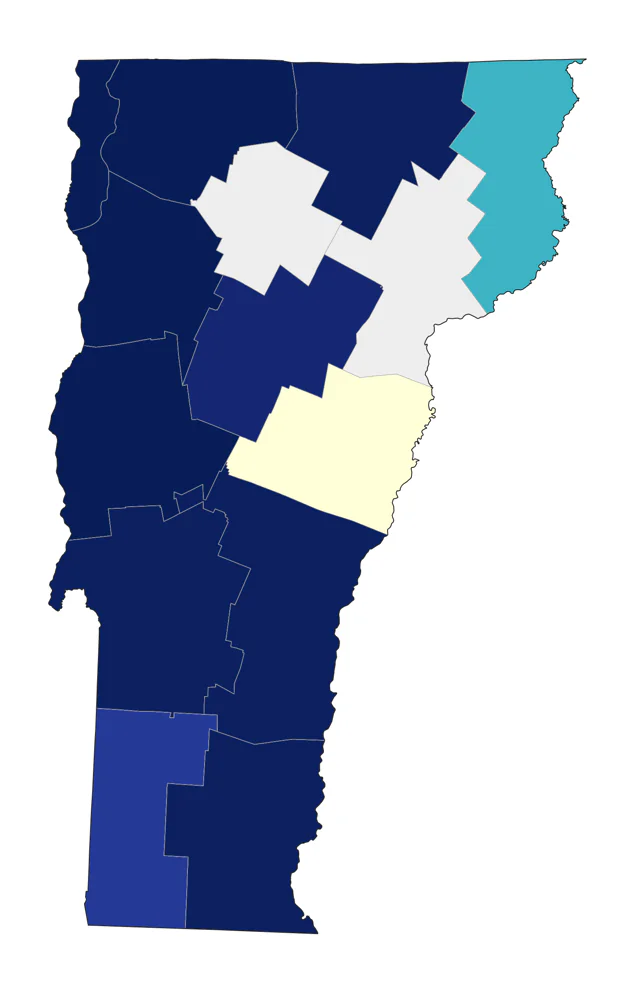 Barrow's Goldeneye county map