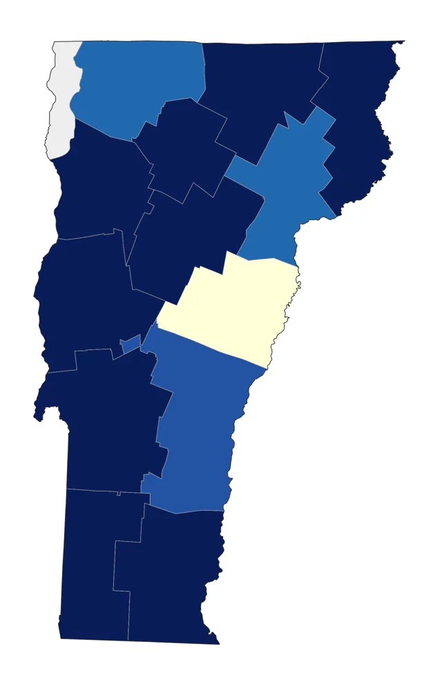 Bicknell's Thrush county map