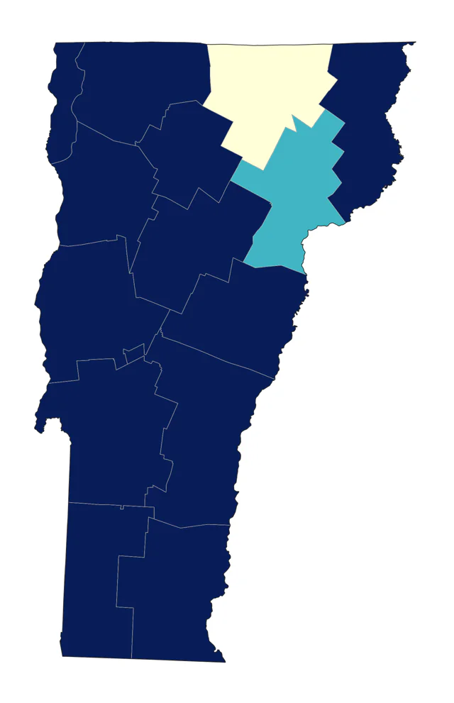Blue-gray Gnatcatcher county map