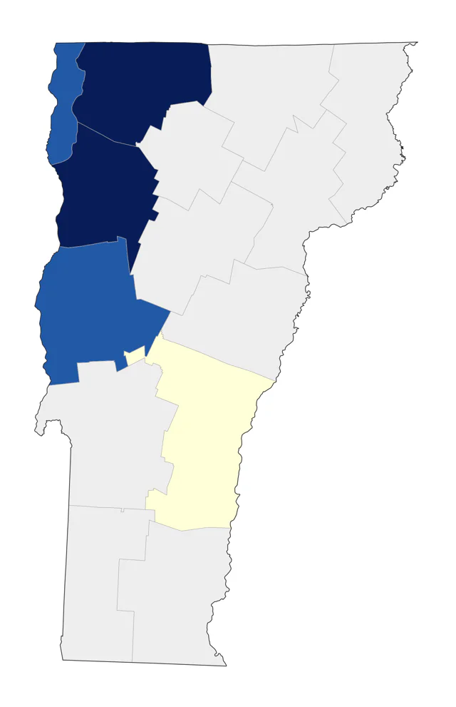 Buff-breasted Sandpiper county map