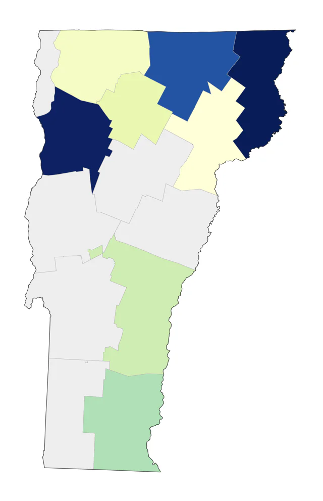 Canada Jay county map