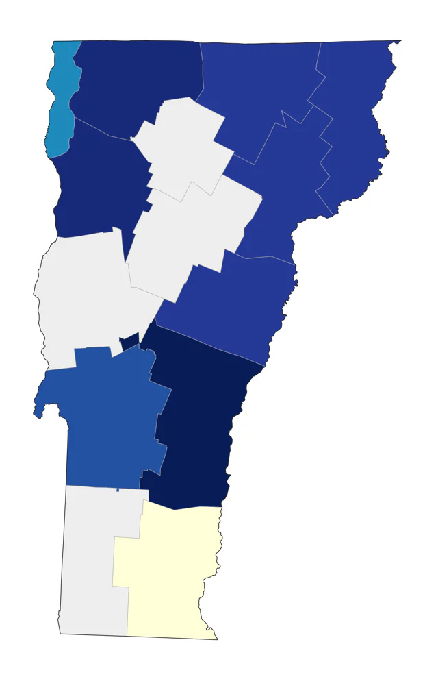 Common Eider county map