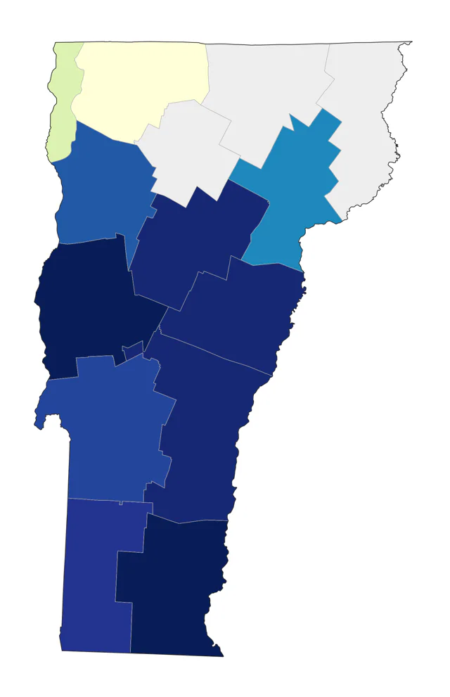 Dickcissel county map