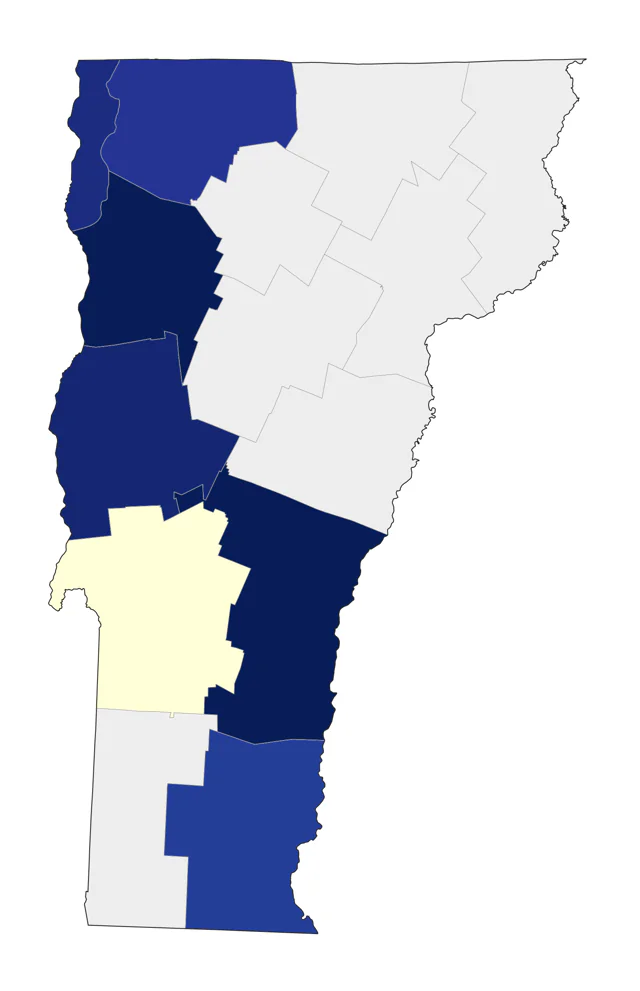 Eurasian Wigeon county map