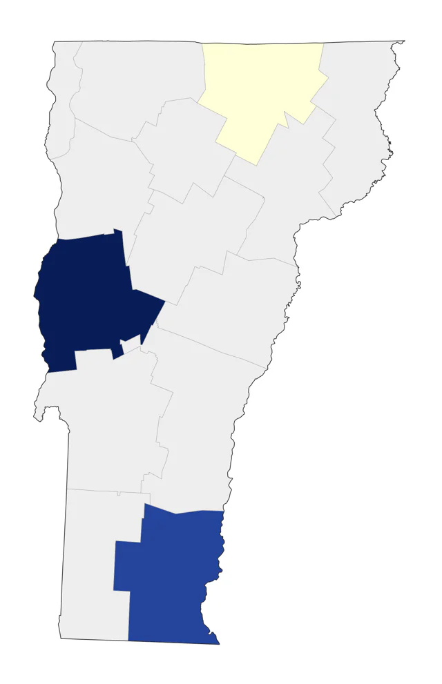 Franklin's Gull county map