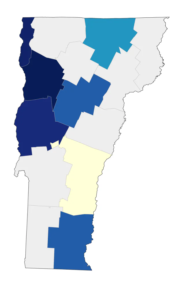 Glaucous Gull county map
