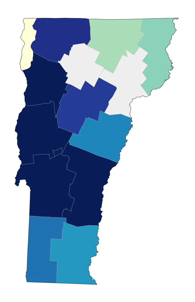 Golden-winged Warbler county map